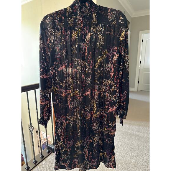 MSRP $59 NWOT H&M Floral Long-Sleeve Flowy Shirt Dress Size S | SAME DAY SHIP - Picture 8 of 10